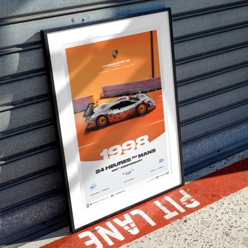 Porsche 911 GT1 | 24H Le Mans | 100th Anniversary - 1998 Poster - Motor ...