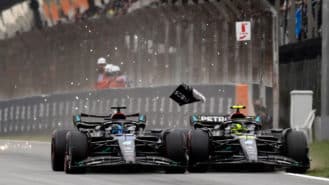Mercedes drivers in ‘dangerous’ collision behind dominant Verstappen – Spanish GP qualifying