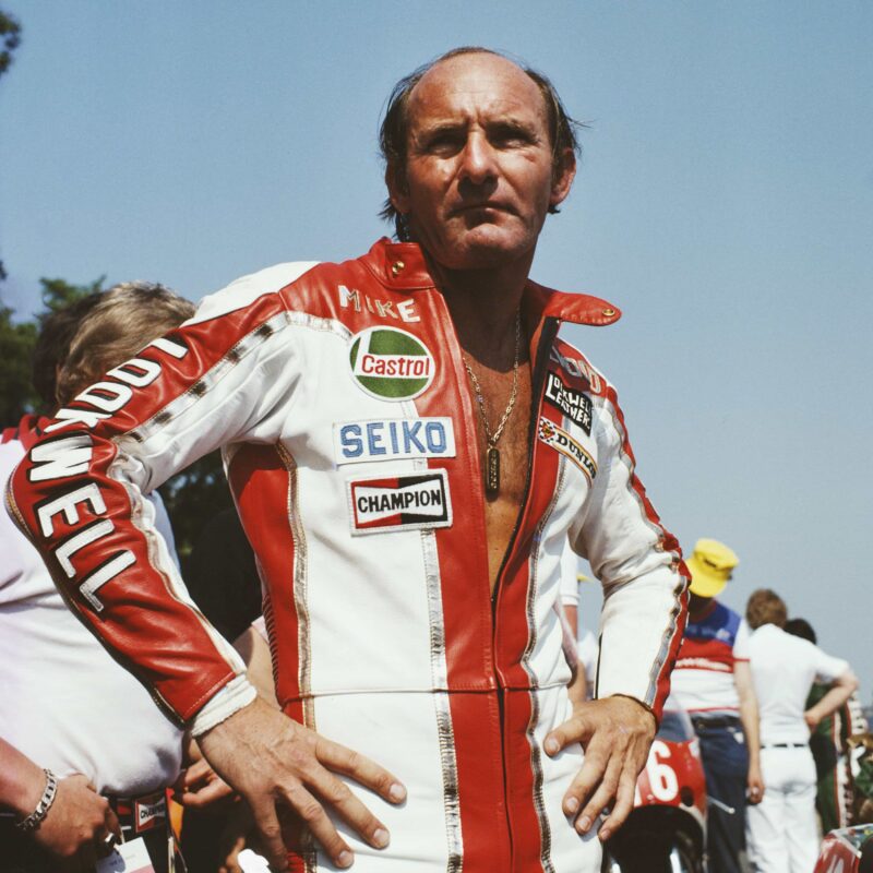 Mike Hailwood ahead of the 1978 TT