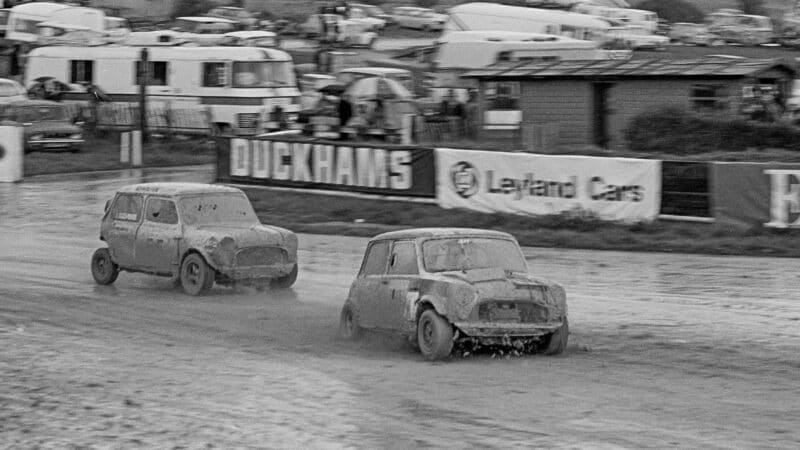 Minis in the mud at rallycross