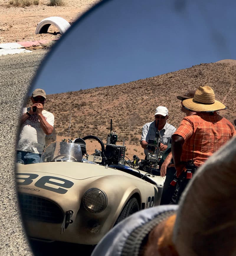 Filming in the mirror - Ken Miles' Car