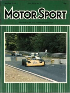 Motor Sport Magazine cover August 1973