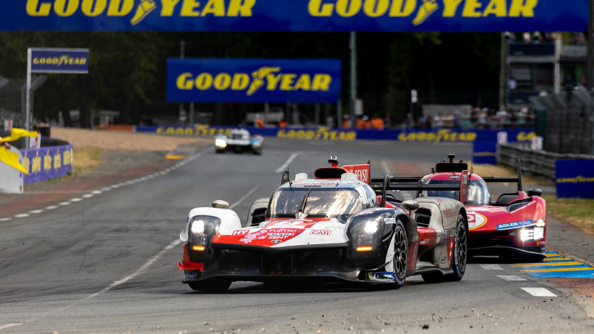 No8 Toyota ahead of No50 Ferrari in 2023 Le Mans 24 Hours