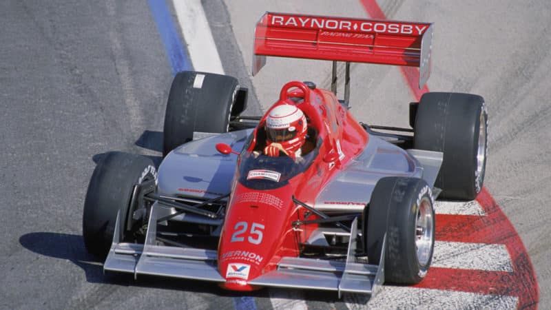 Willy T. Ribbs aboard his Raynor Motorsports Indycar