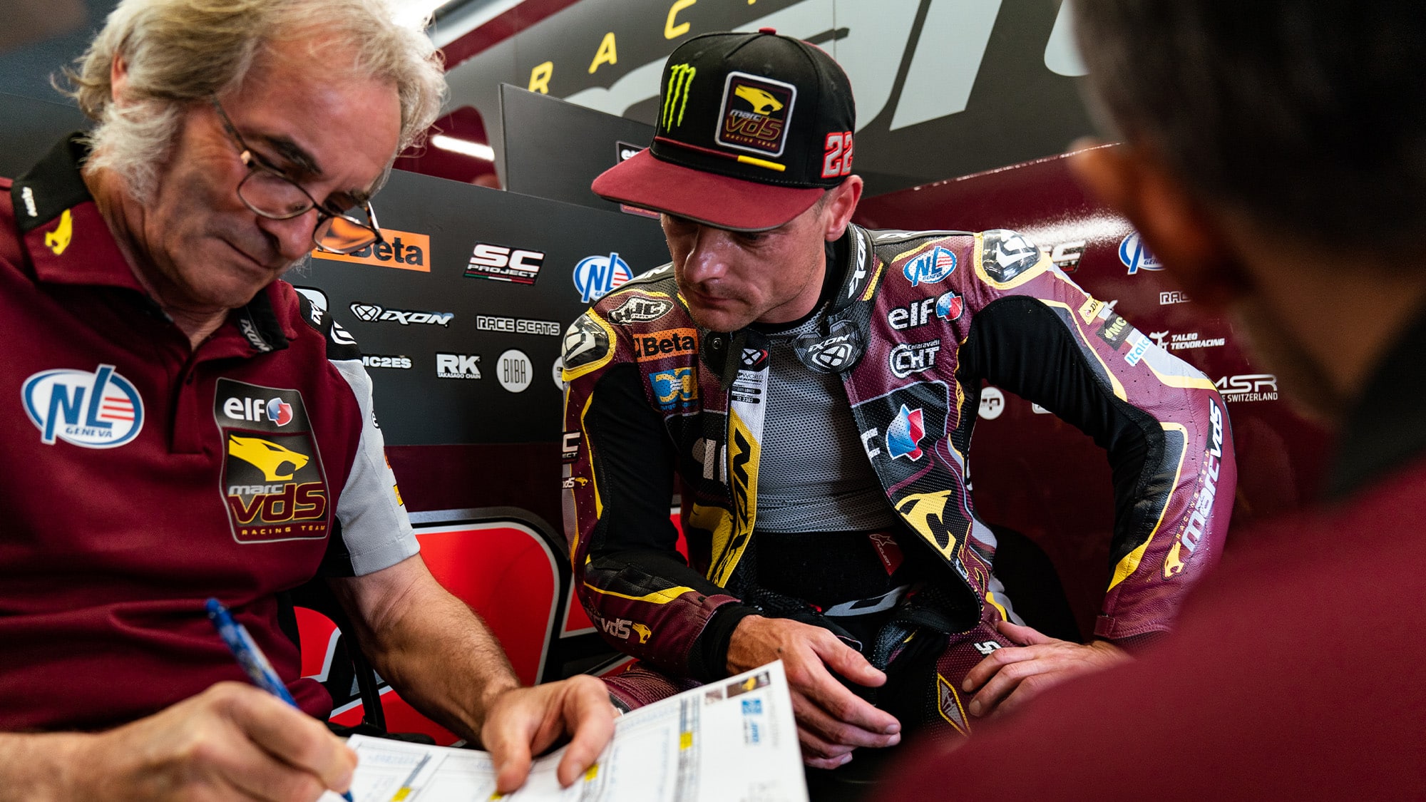 Sam Lowes and Moto2 crew chief Gilles Bigot