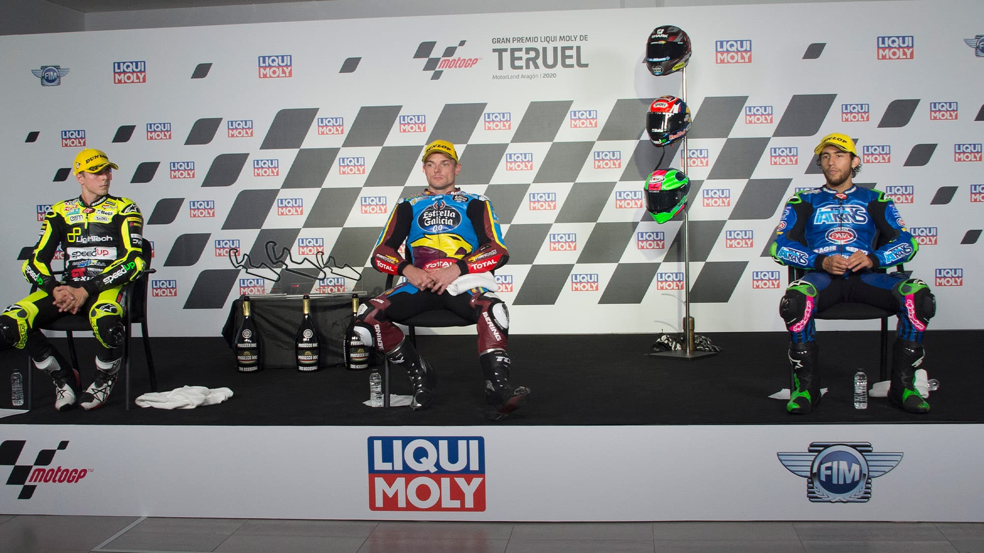 Sam Lowes in press conference with Fabio Di Giannantonio and Enea Bastianini