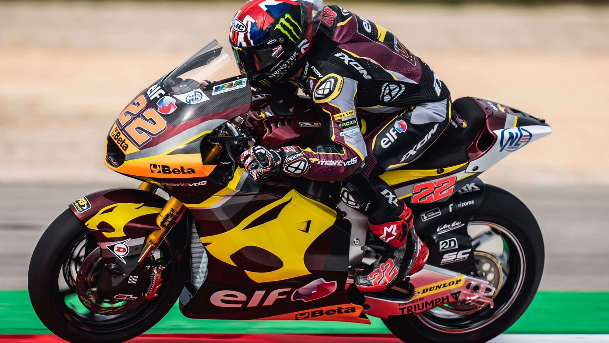 Sam Lowes on Moto2 bike at Portimao