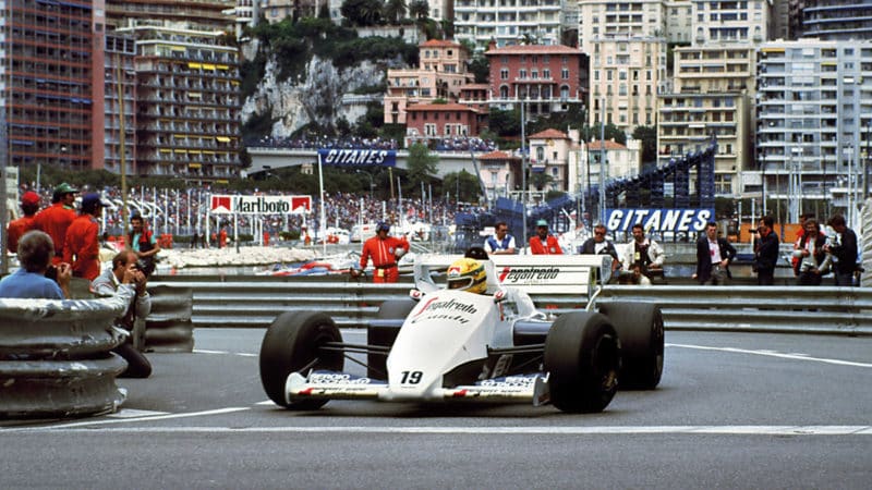 Senna in Monaco in 1984