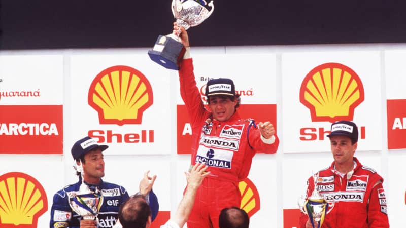 Senna wins in Brazil in 1991