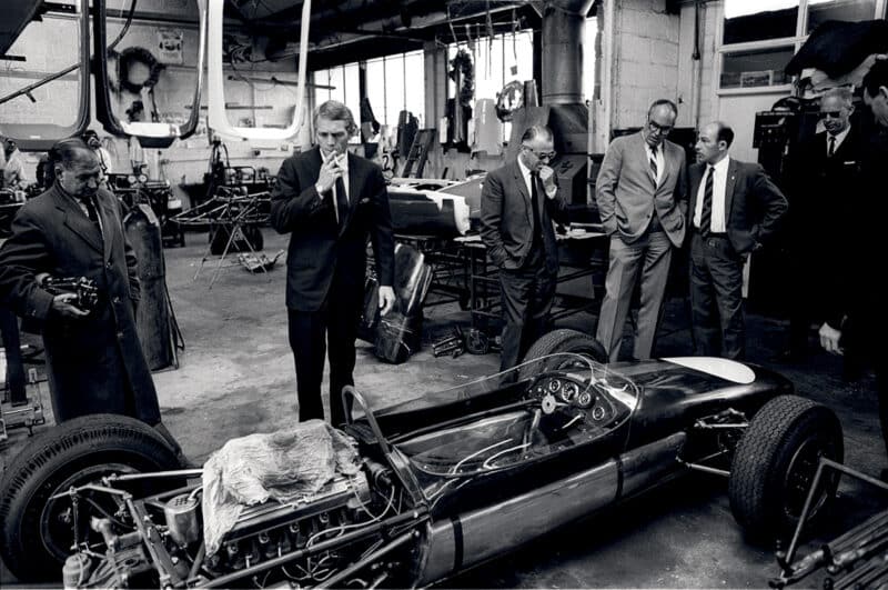 Steve McQueen in the garage