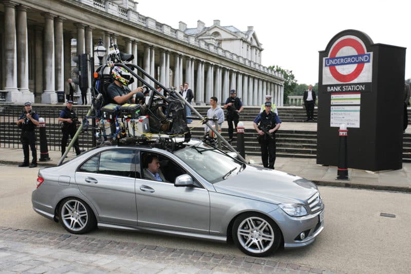 Stunt Driver Ben Collins with Nicolas Cage for a chase scene