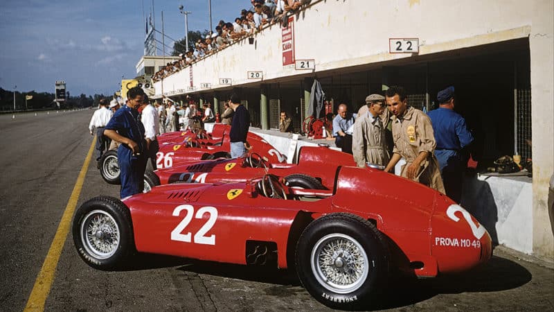 An alternative view of the 1956 Monza pits