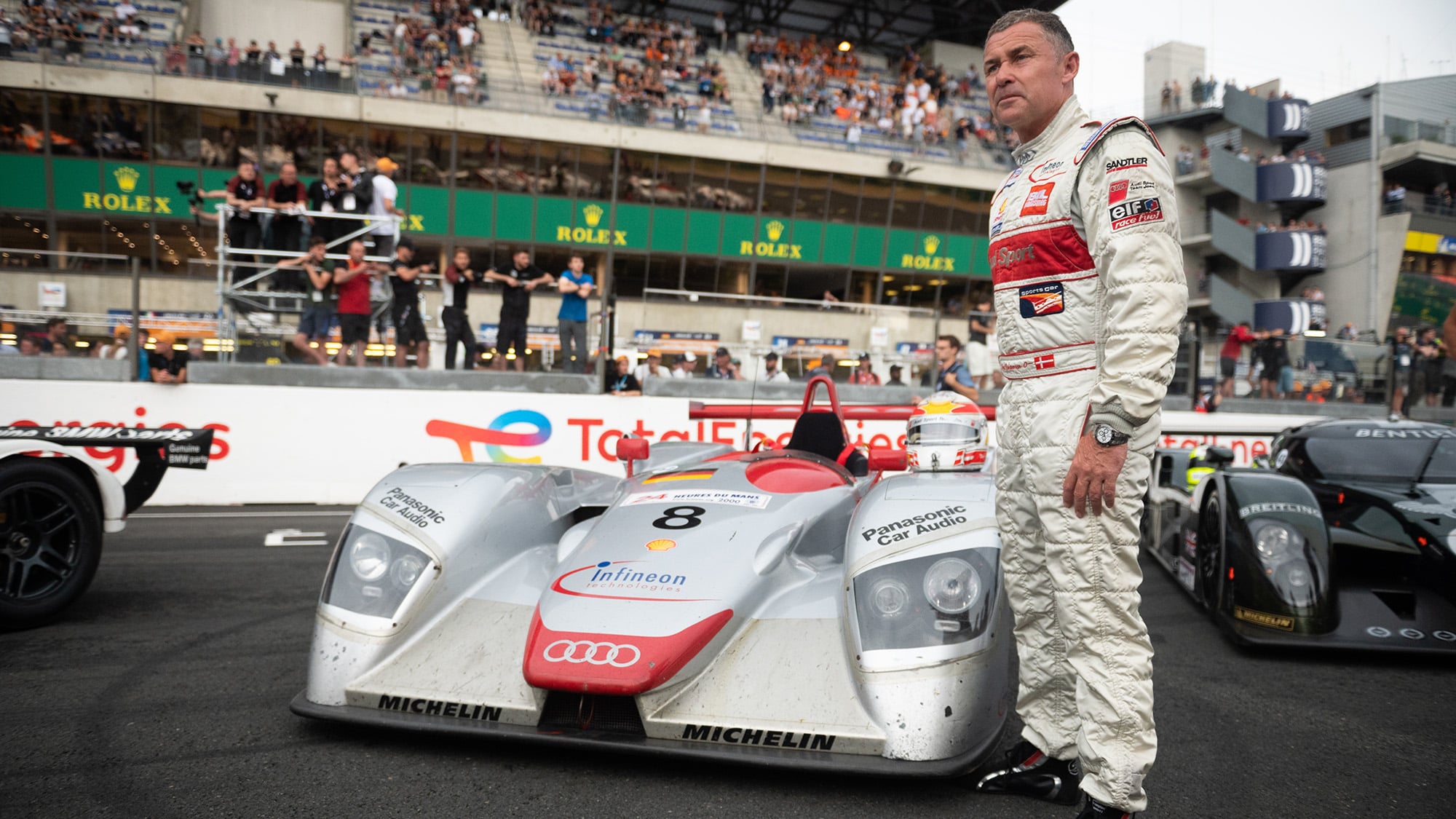 Tom Kristensen with Audi R8