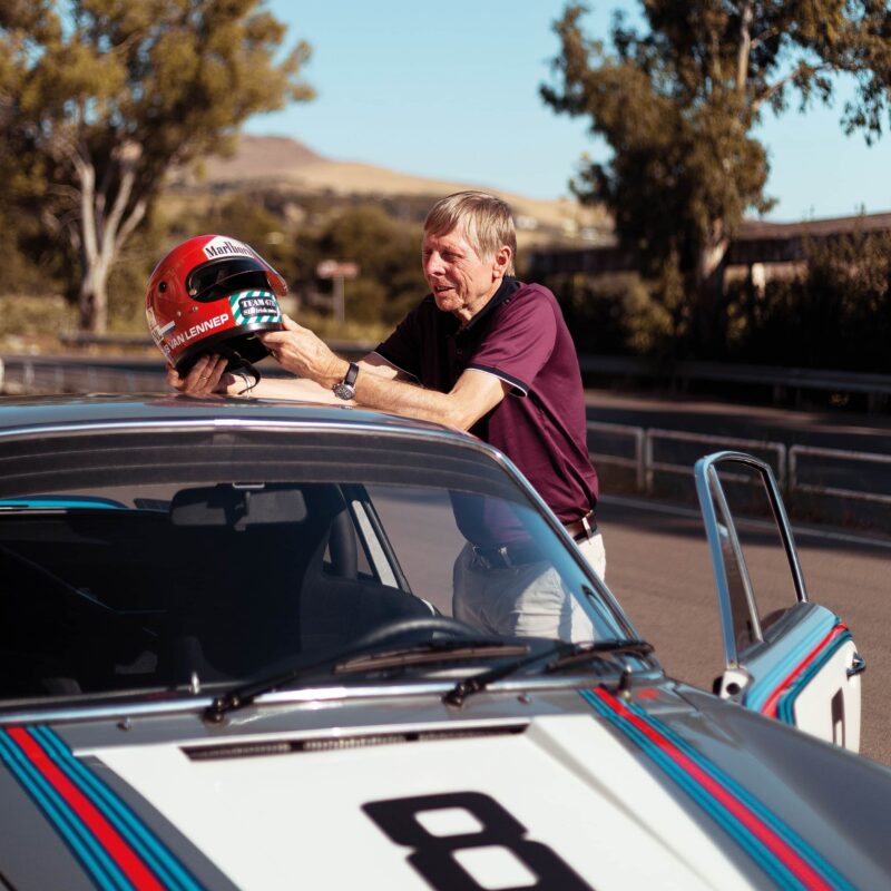 Van Lennep with his Porsche 911 RSR