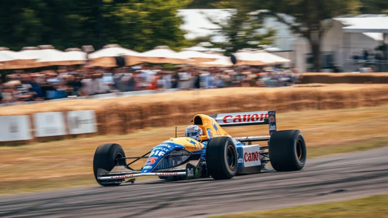 Williams FW14B of Nigel Mansell at Goodwood Festival of Speed in 2022
