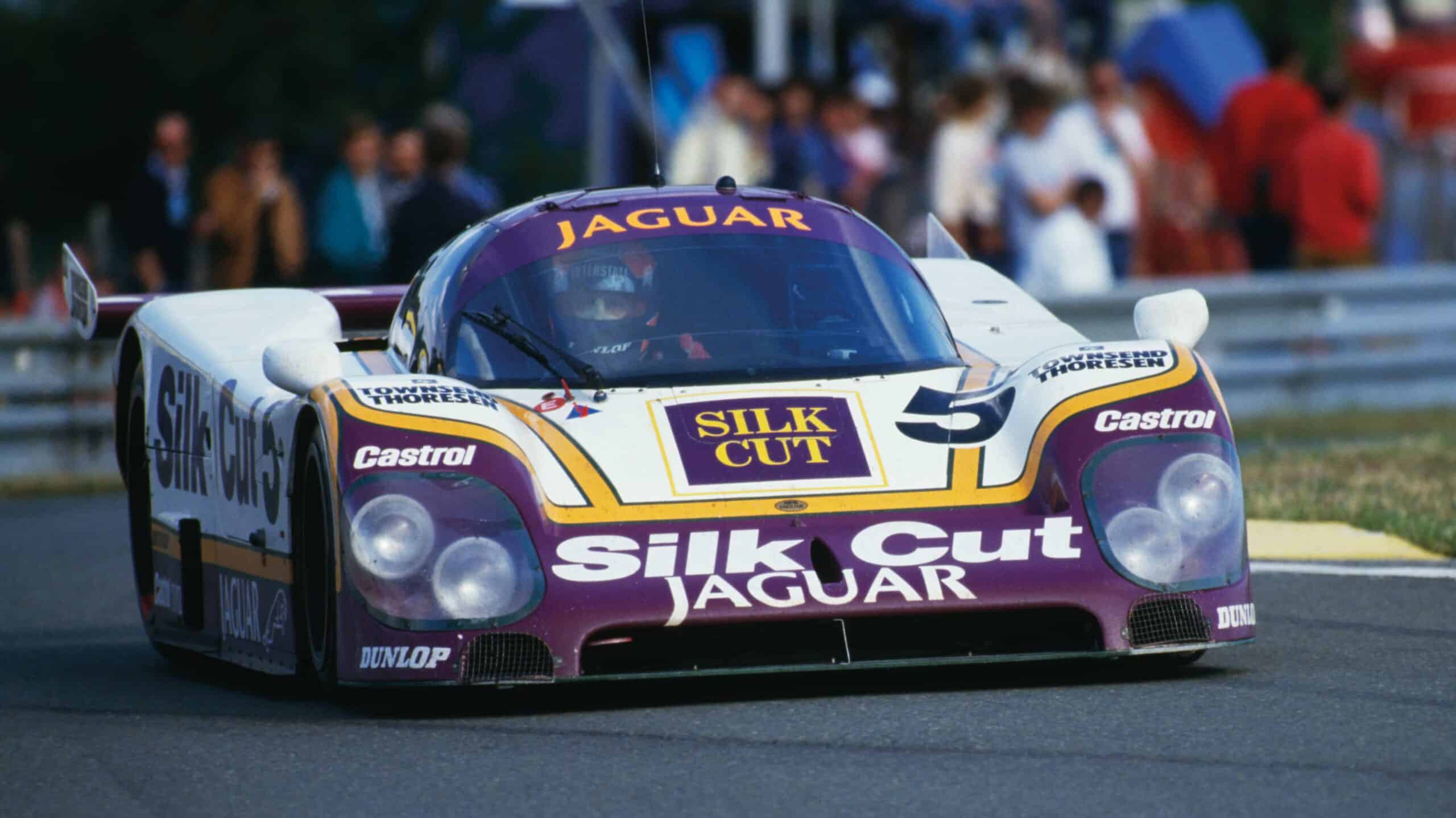 1987 Percy survives Jaguar XJR-8 ‘plane crash’