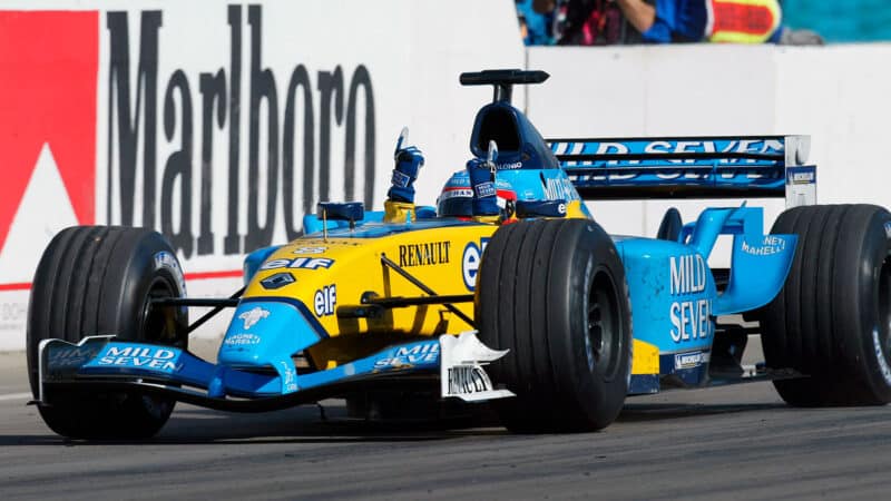 2 Fernando Alonso Renault 2003 Hungarian GP