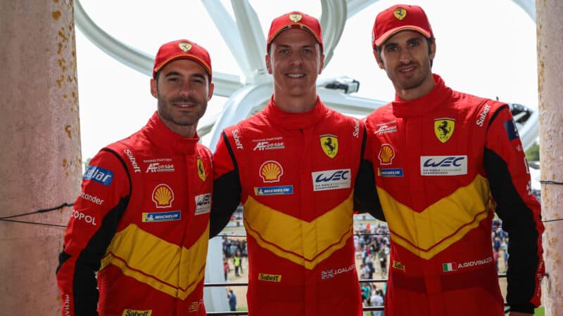 2023 Le Mans winning Ferrari team at Goodwood Festival of Speed