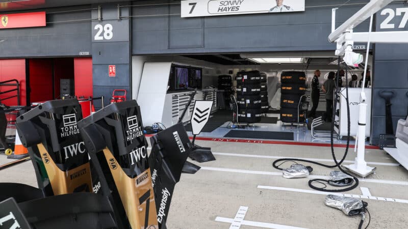 AXGP pit with nose cones at 2023 British Grand Prix
