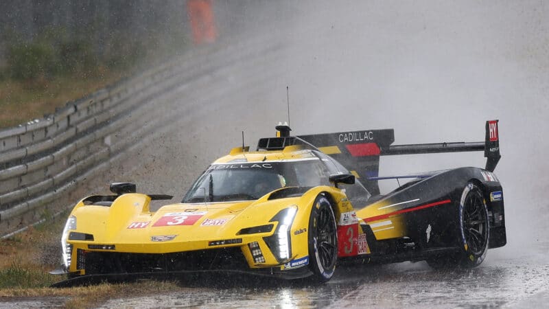 Cadillac in the wet at Le Mans