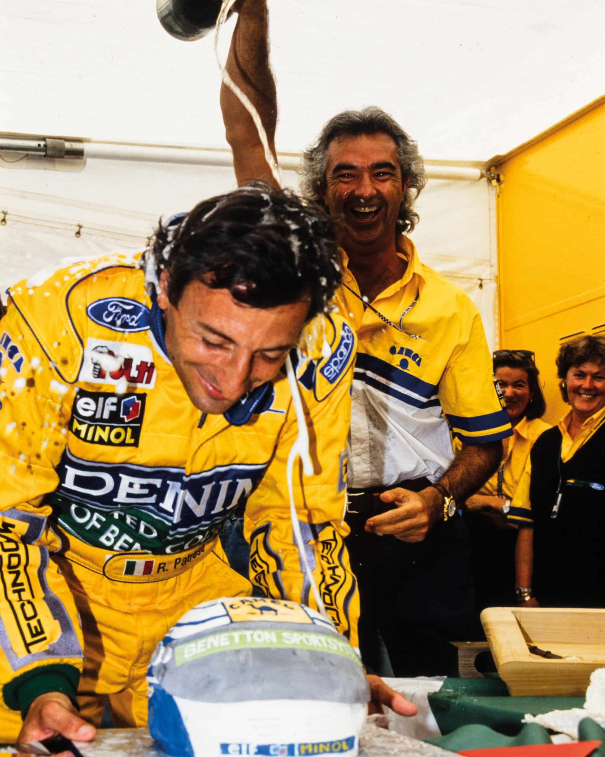 Champagne pour onto Riccardo Patrese