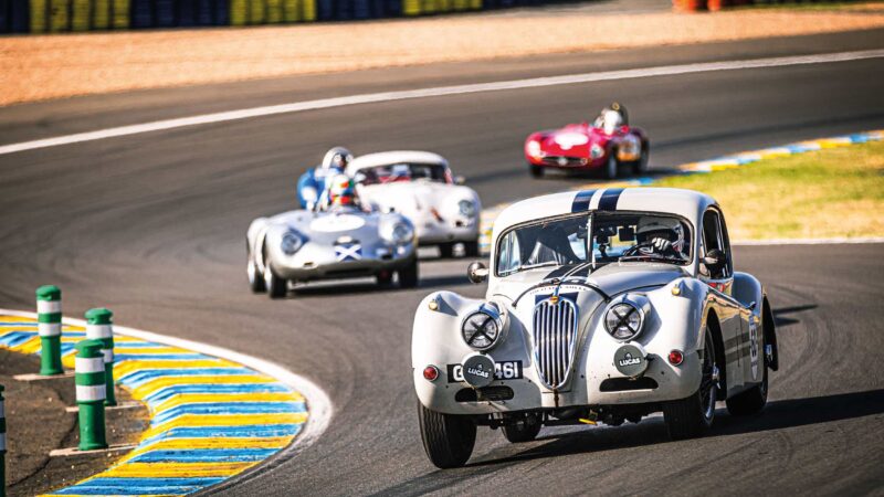 Classic cars race Le Mans