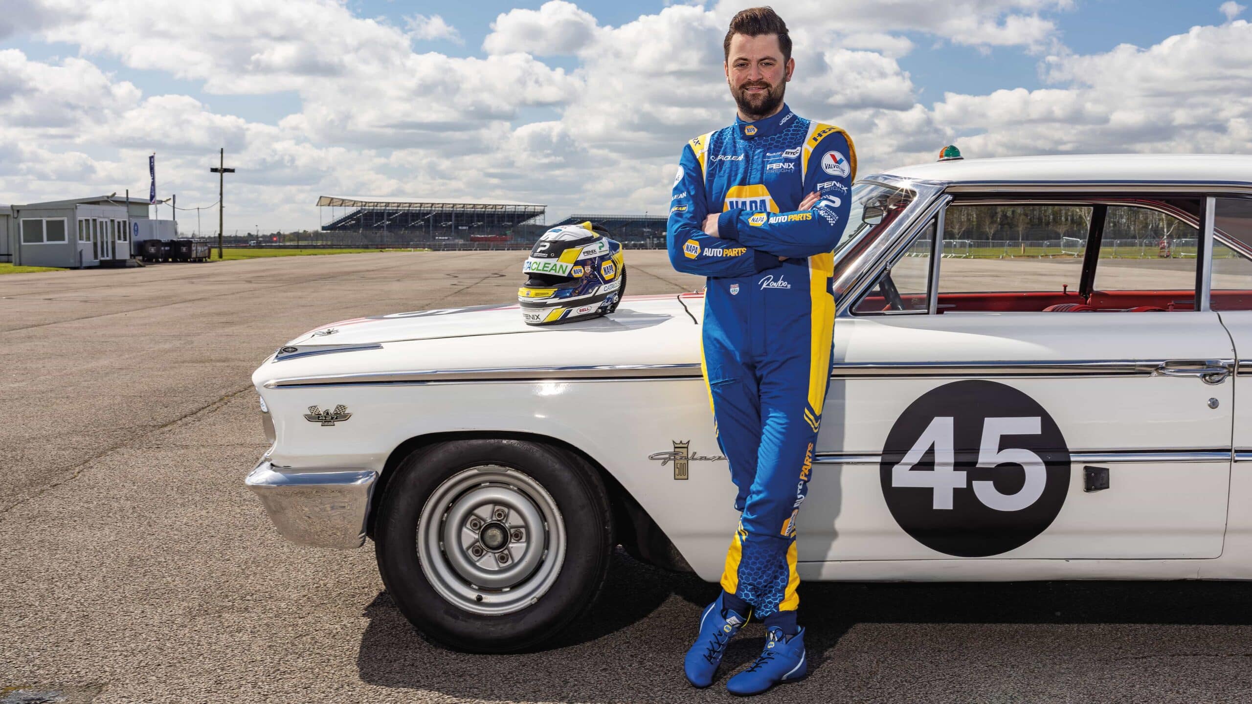 Dan Rowbottom stands with Sears Galaxie