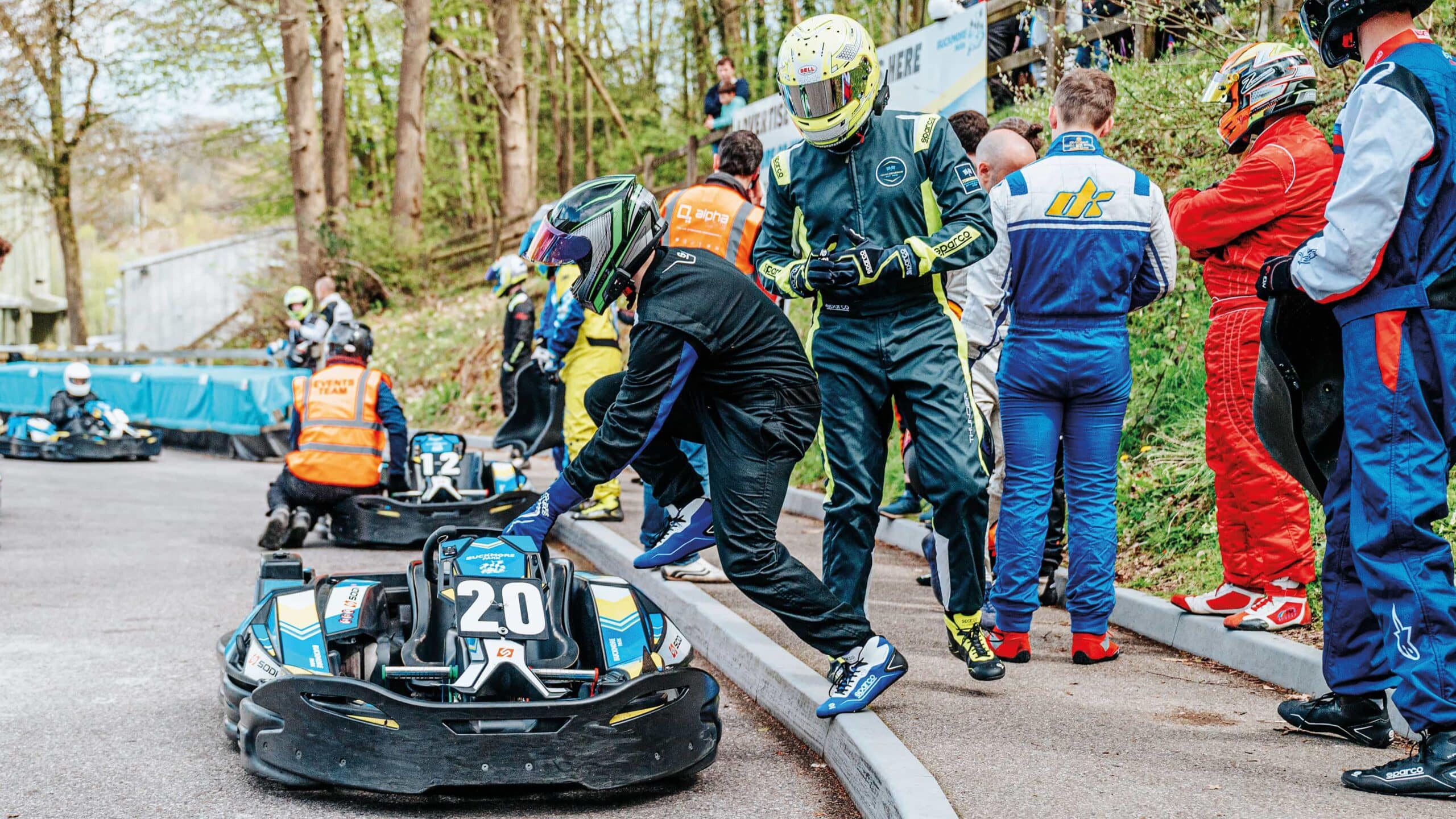 Drivers hops into Kart