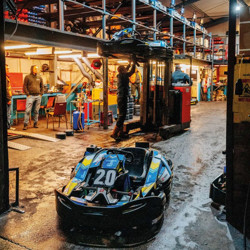 Every-kart-is-required-to-stop-for-a-mandatory-maintenance-stop-in-the-early-morning-for-a-quick-mechanical-check-up-and-tyre-change