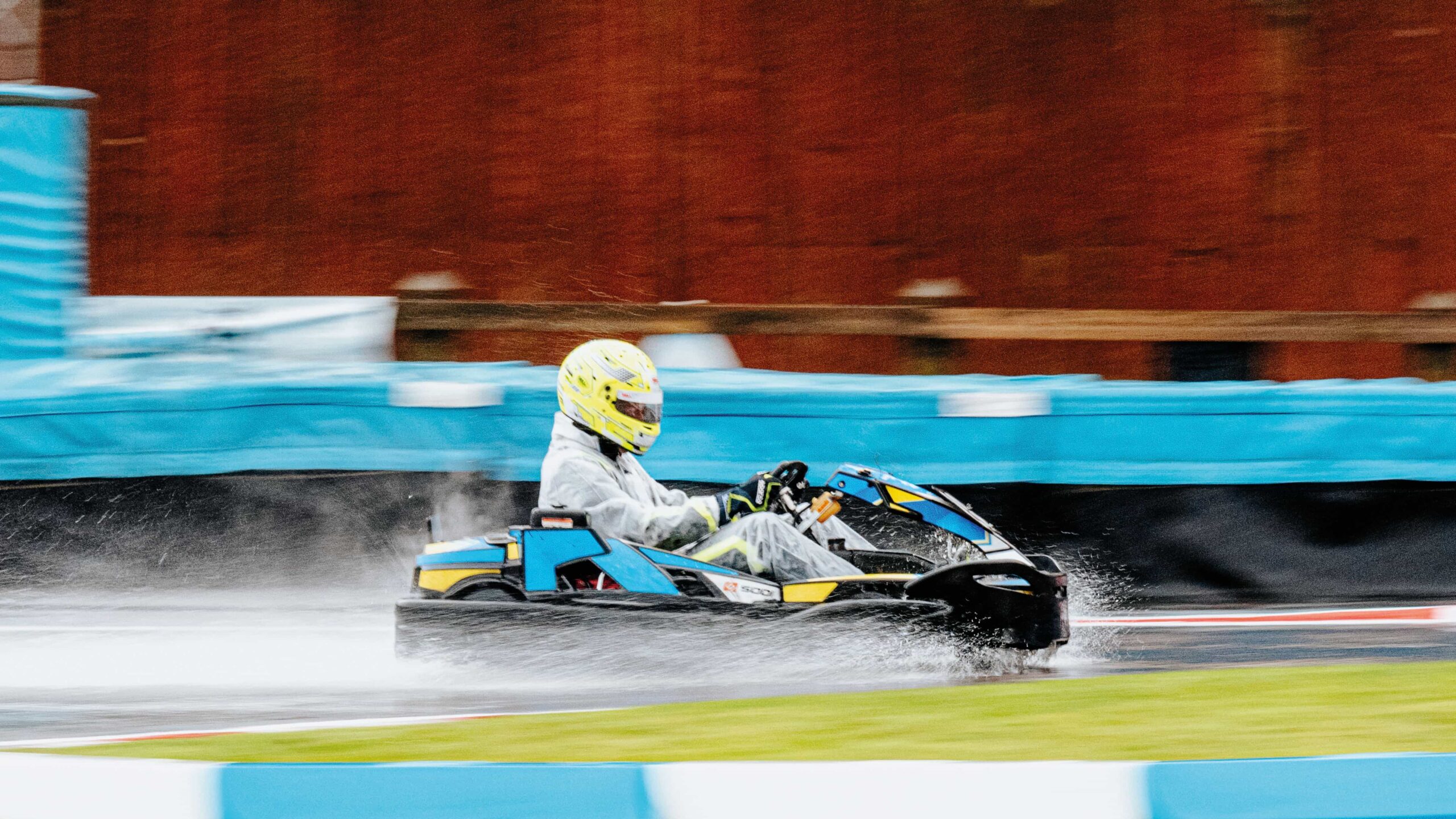 Heavy rain karting at Buckmore