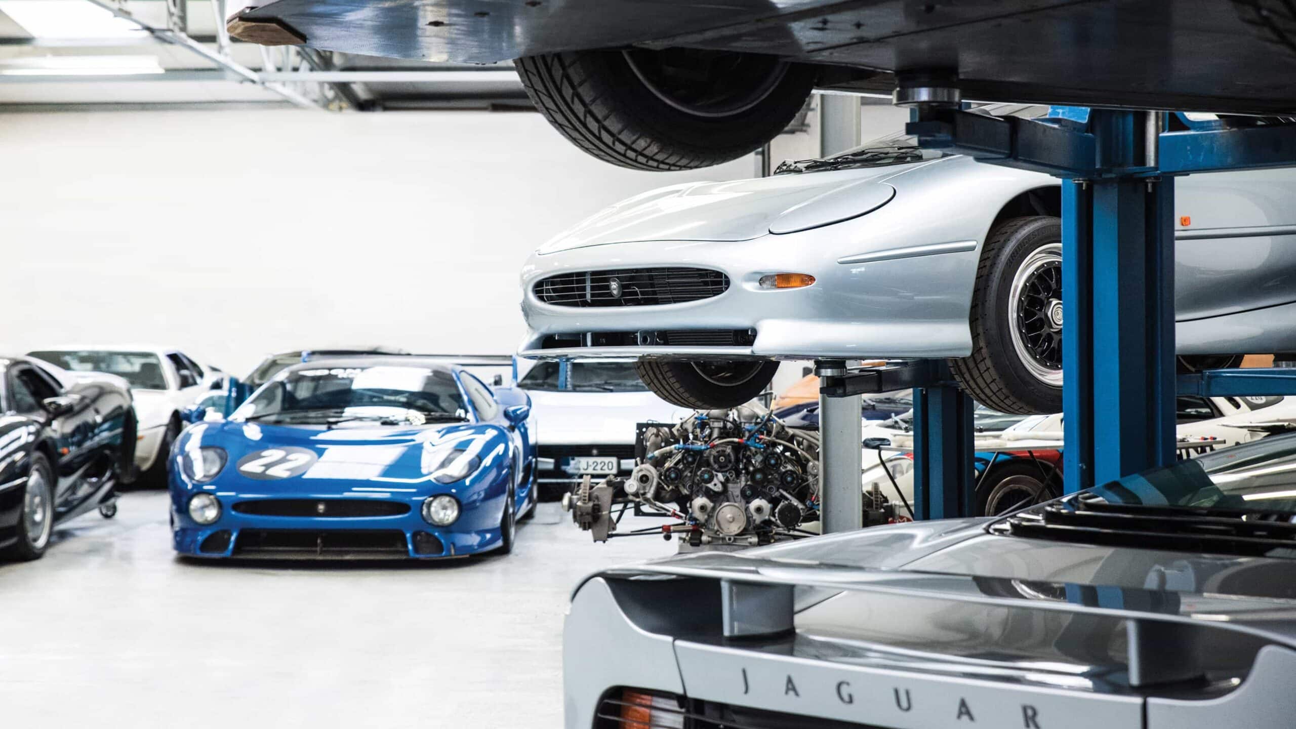 Jaguars in the garage