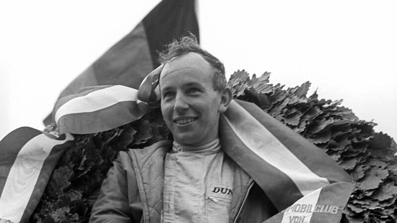 John Surtees celebrates win