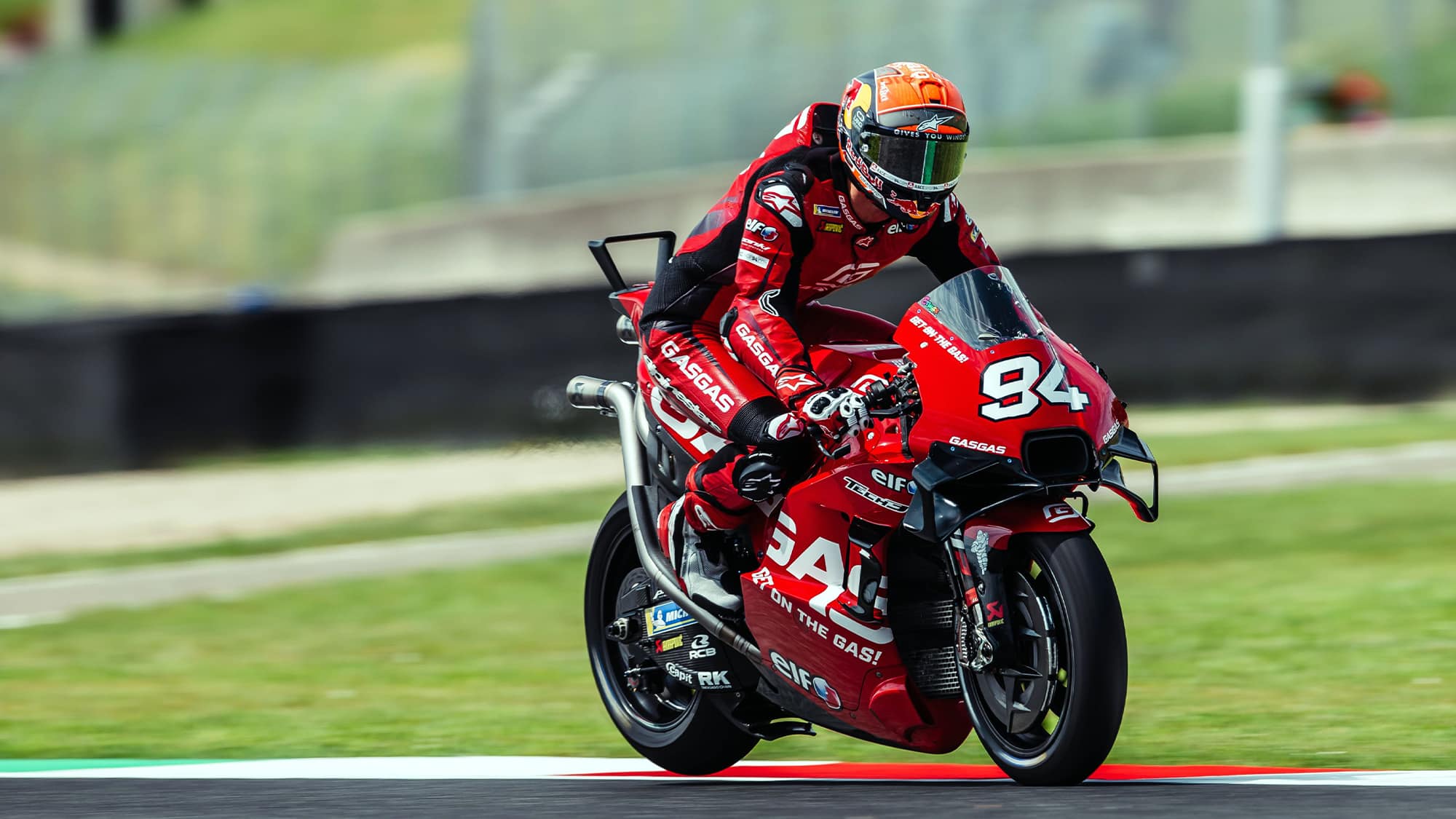 Jonas Folger on MotoGP KTM Gas Gas bike at Mugello in 2023