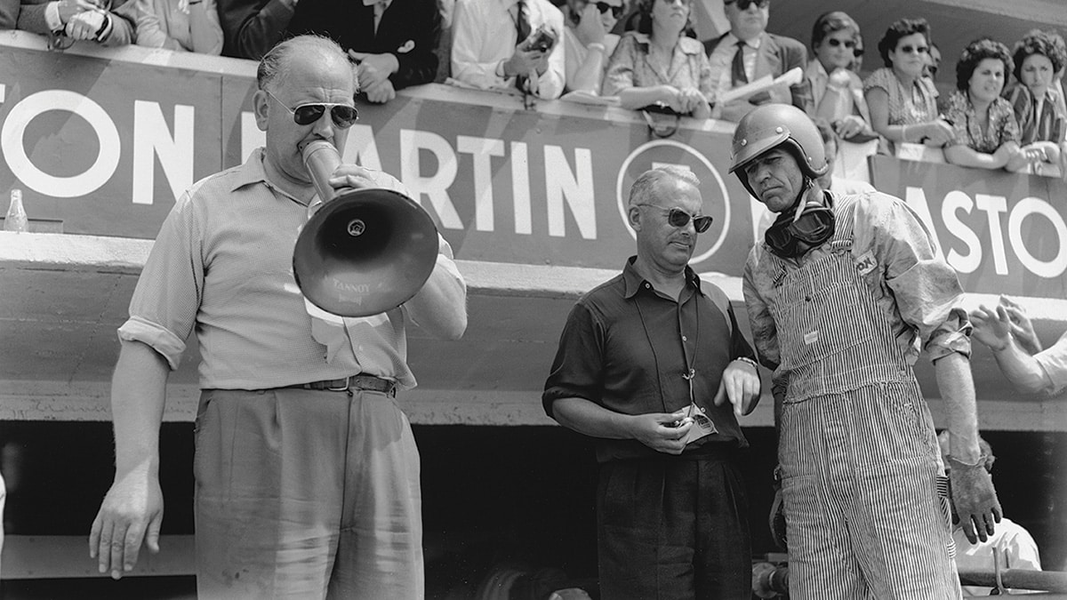 1959 Le Mans 24 hours.L-R_Reg Parnell, David Brown, Carroll Shelby