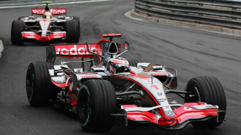 Lewis Hamilton Fernando Alonso McLaren 2007 Monaco GP