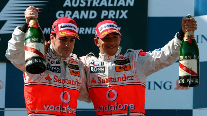 Lewis Hamilton Fernando Alonso McLaren 2007 Australian GP