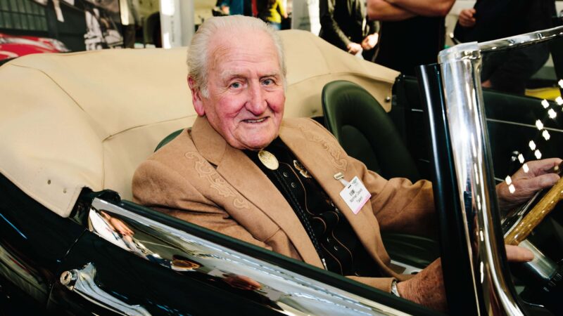 Norman Dewis behind the wheel