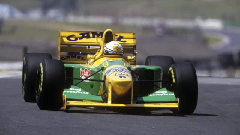 Patrese’s first GP for Benetton, at Kyalami