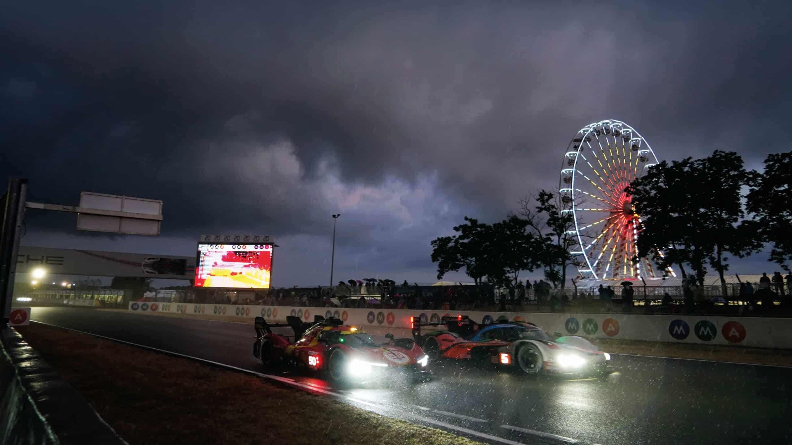 Porsche and Ferraris, at Le Mans 2023