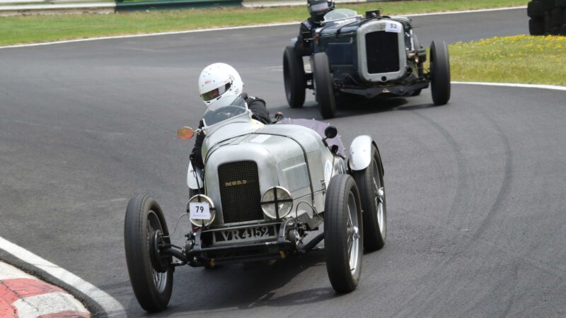 Rebecca and Mord racing historic cars