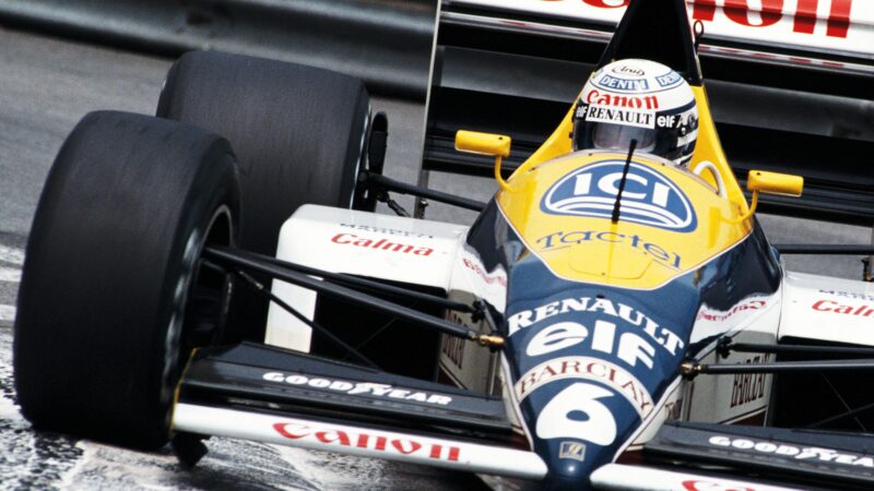 Riccardo Patrese behind the wheel of Williams