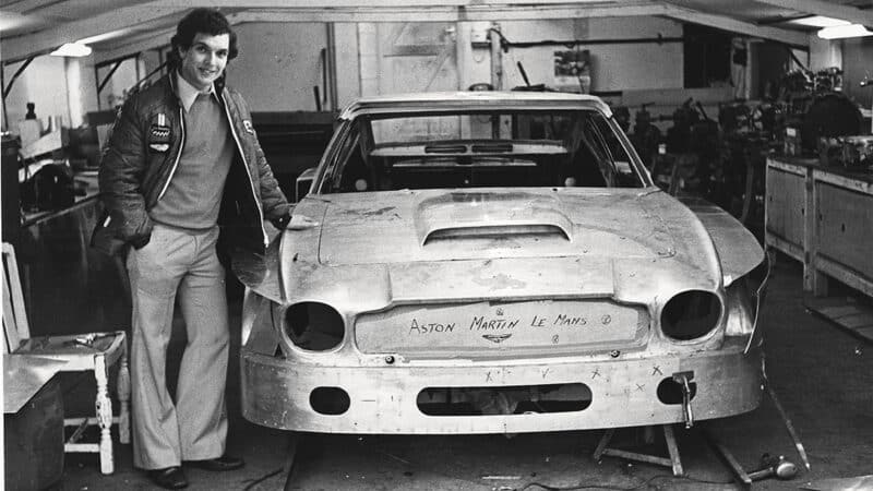 Robin Hamilton with his Le Mans Aston Martin