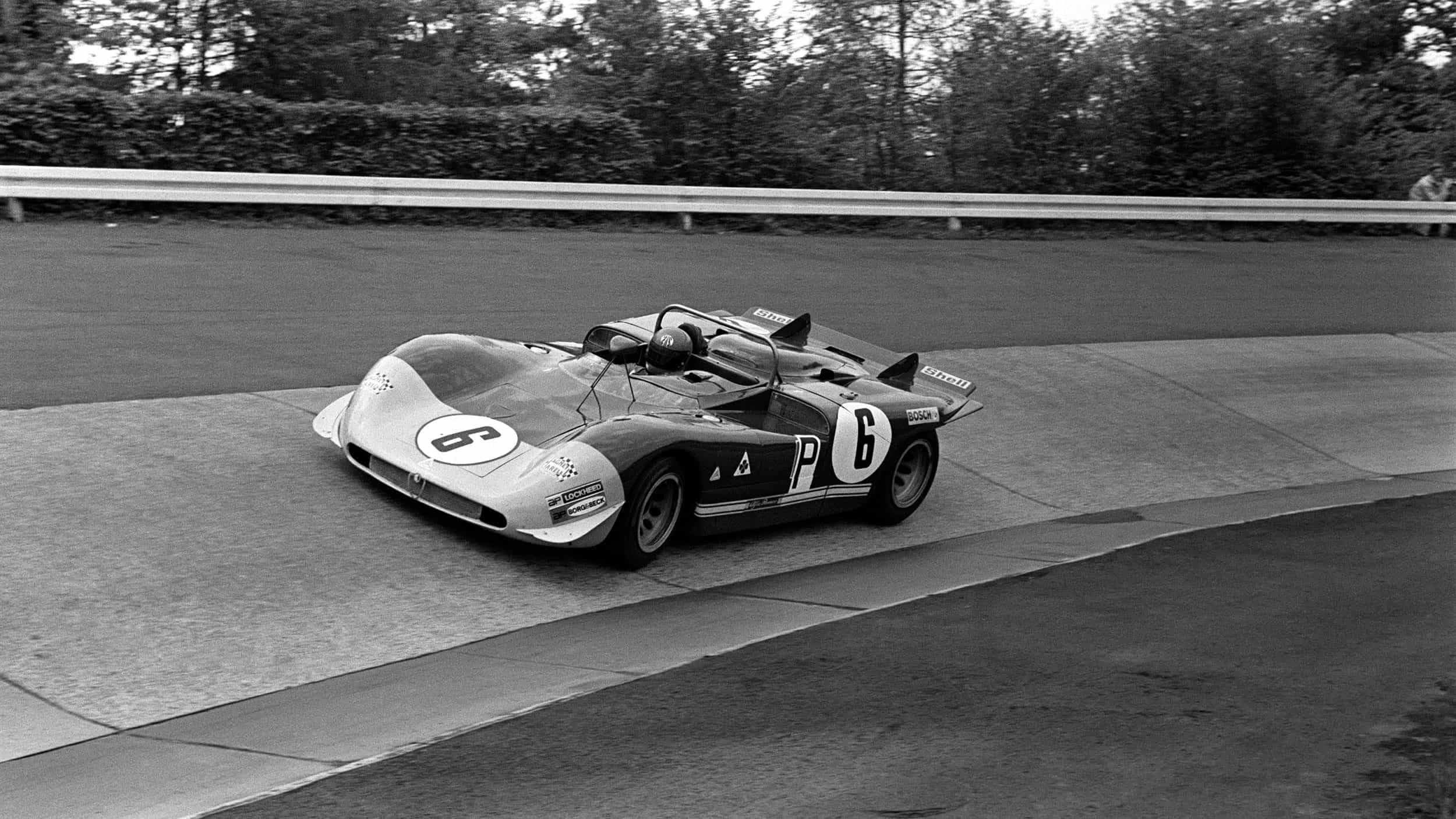 Rolf Stommelen in porsche in 1966