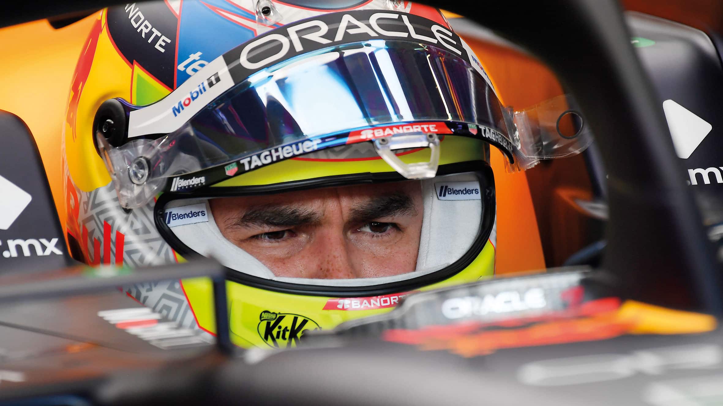 Sergio Perez behind the wheel of Redbull