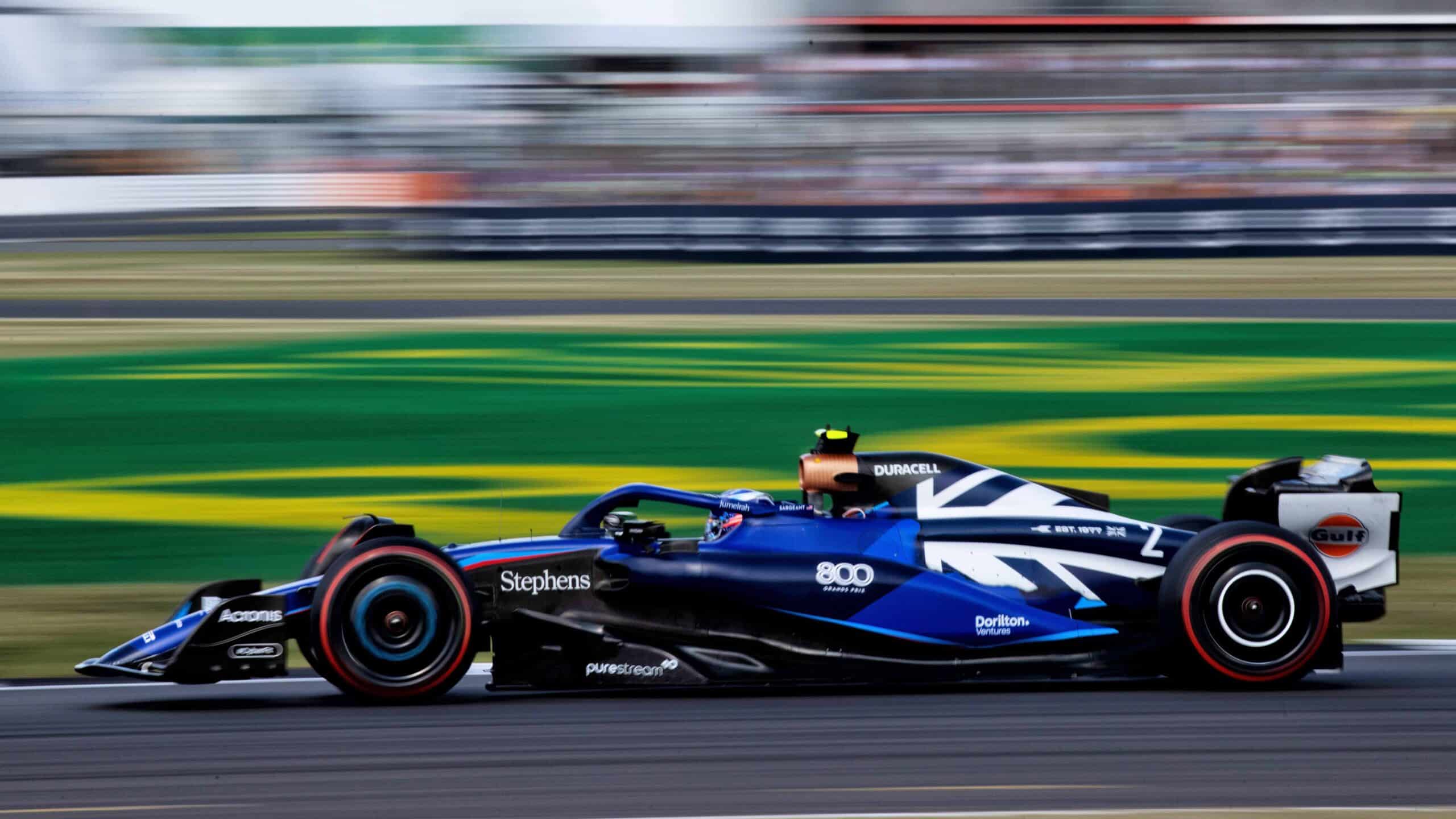 Side-view-of-Logan-Sargeant-Williams-at-2023-British-GP