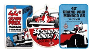 Vintage Monaco Grand Prix stickers