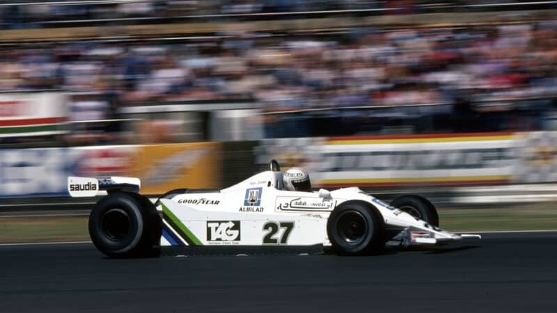 Williams-of-Alan-Jones-at-1979-British-Grand-Prix