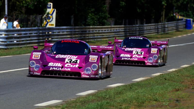 Jaguar XJR-12s at Le Mans in 1991