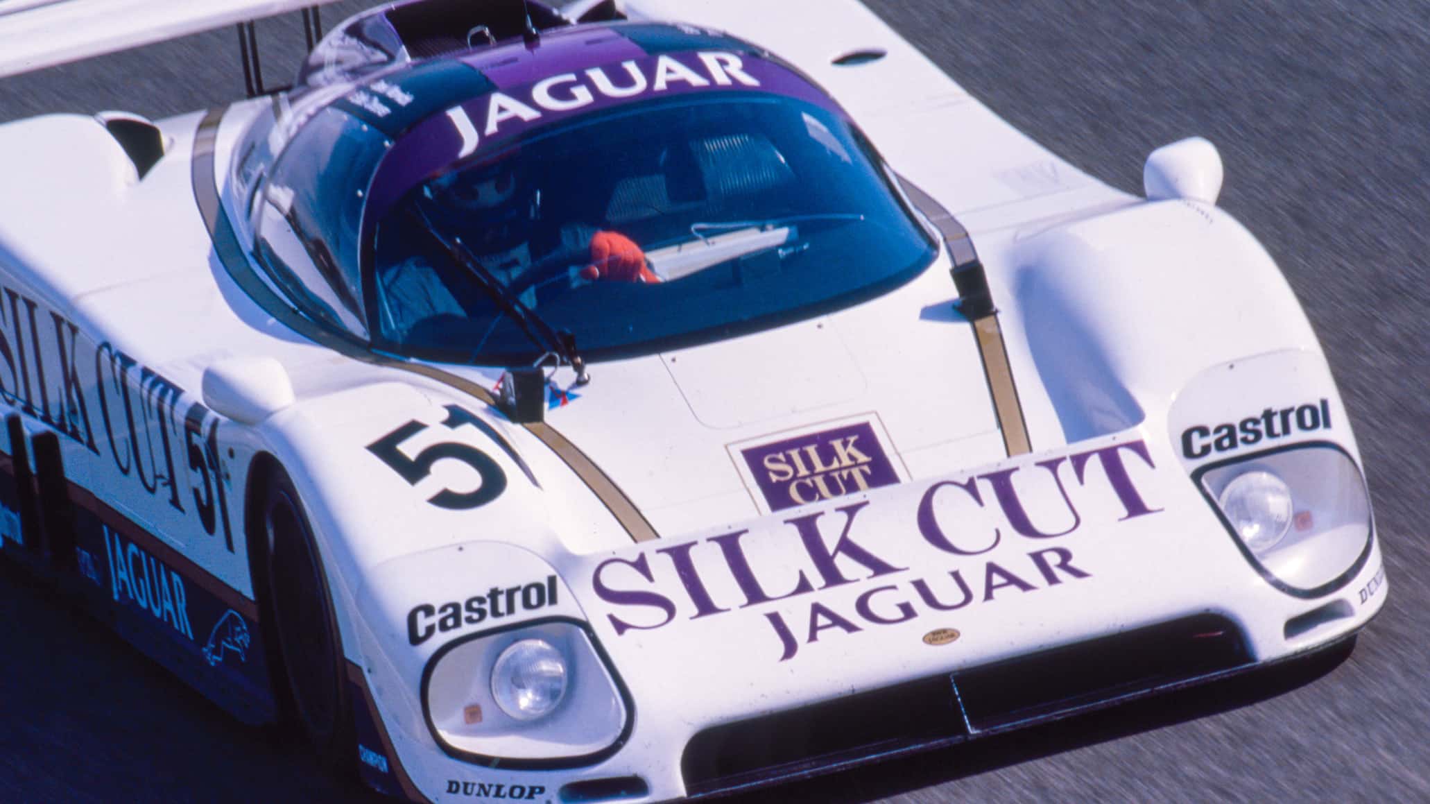 Jaguar XJR-6 on track at Monza in 1986