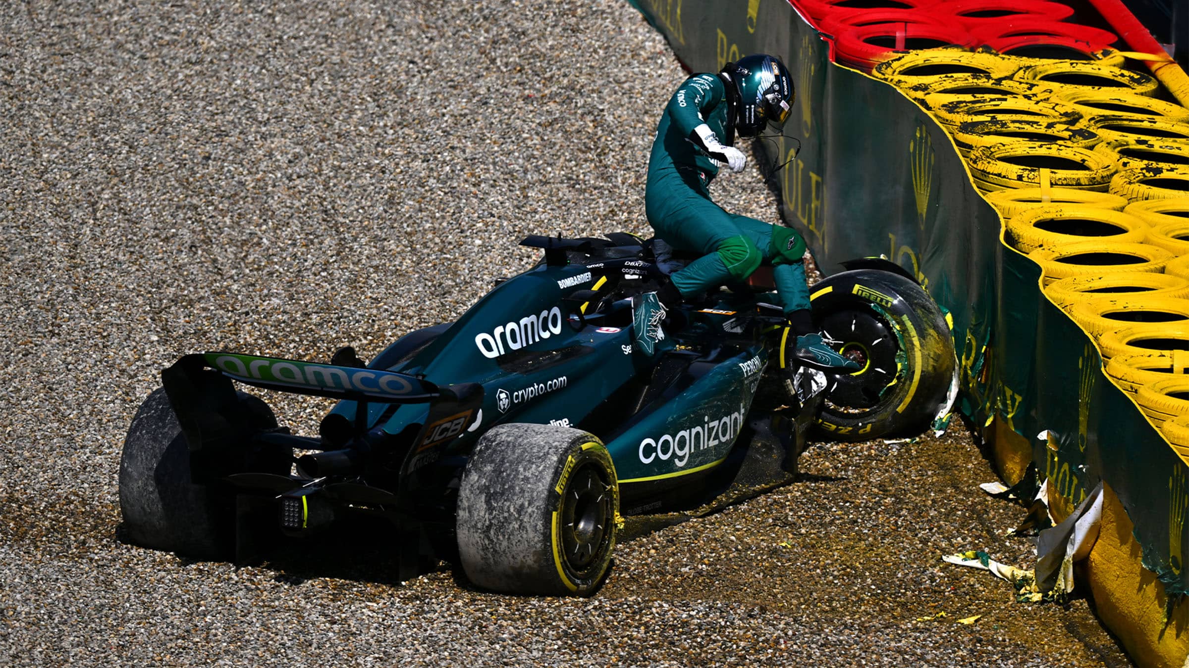 Lance Stroll Spa 2023 crash